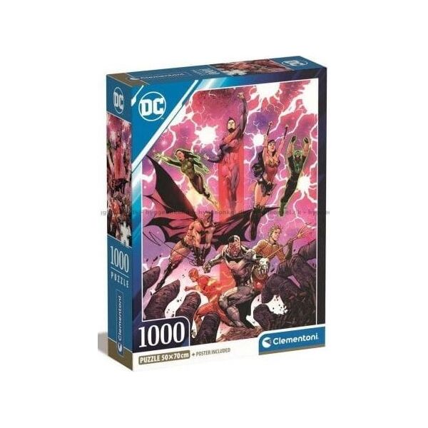Clementoni Puzzle 1000 elementów Compact DC Comics Liga Sprawiedliwych (Justice League) 13213435 8005125398539