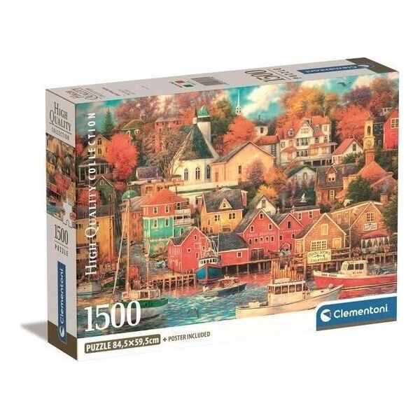 Clementoni Puzzle 1500 elementów Compact Good Times Harbor 13213450 8005125317134