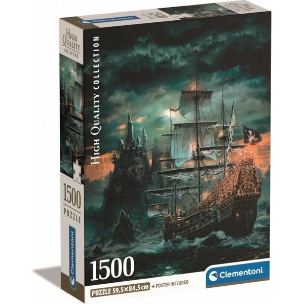 Clementoni Puzzle 1500 elementów Compact The Pirates Ship 13213454 8005125317196
