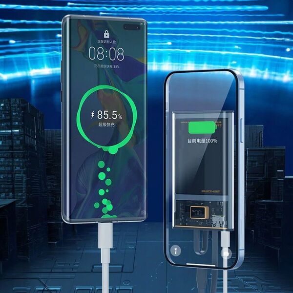 Powerbank Wekome Power bank 10000 mAh Super Charging z wbudowanym kablem USB-C & Lightning PD 20W + QC 22.5W 13216585 6941027632260