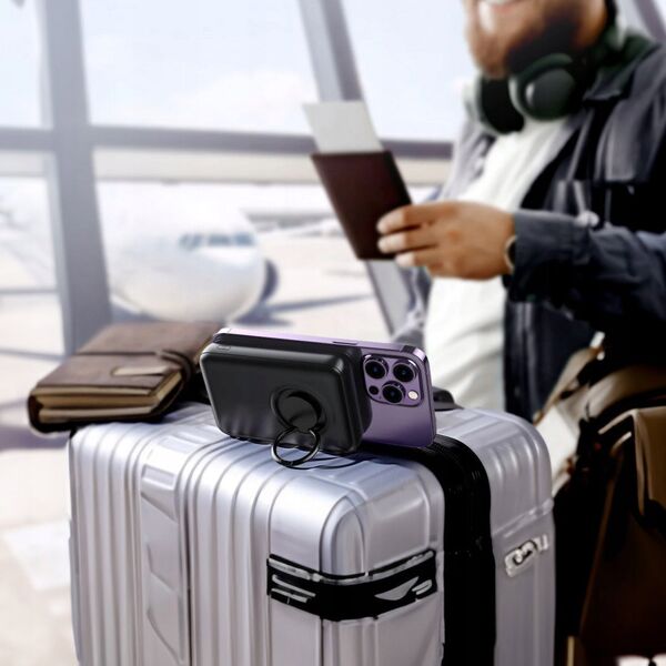 Powerbank Joyroom Joyroom JR-W050 10000mAh 20W MagSafe z ringiem i podstawką biały 13217633 6956116745059