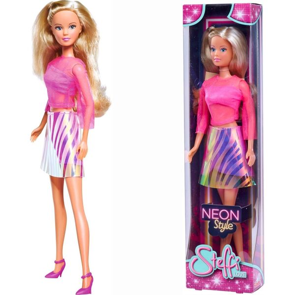 Simba Lalka Steffi Love Neonowy styl, 2 rodzaje 13218839 4006592089993