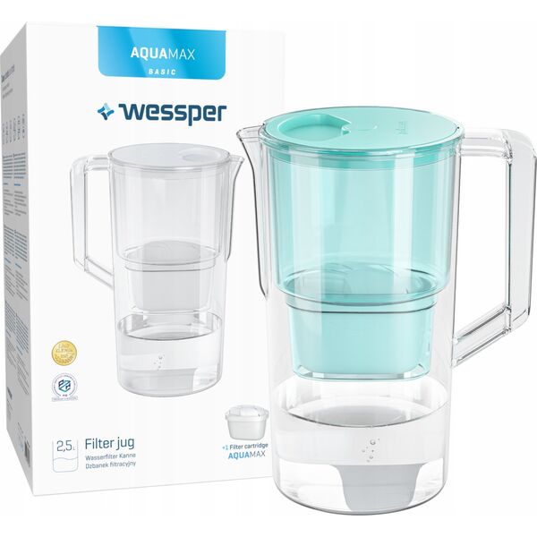 Dzbanek filtrujący Wessper Dzbanek Wessper AquaMax Basic 2.5L miętowy 13219478 5902668841245