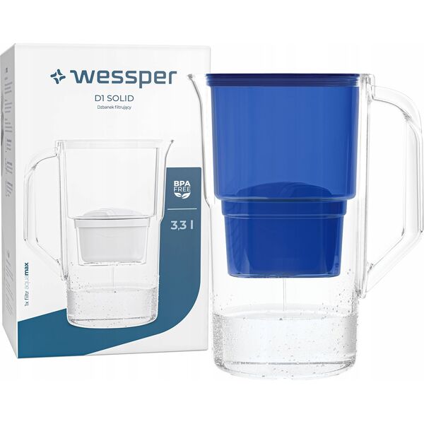 Dzbanek filtrujący Wessper Dzbanek Wessper AquaMax Basic 2.5L niebieski 13219479 5902668841252