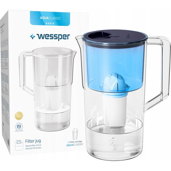 Dzbanek filtrujący Wessper Dzbanek Wessper AquaClassic Basic 2.5L niebieski 13219484 5902668841290