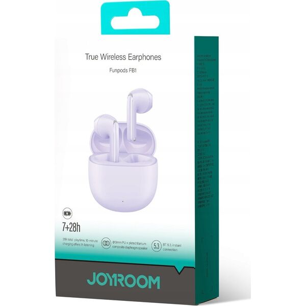 Słuchawki Joyroom JR-FB1 fioletowe 13224924 6956116764074