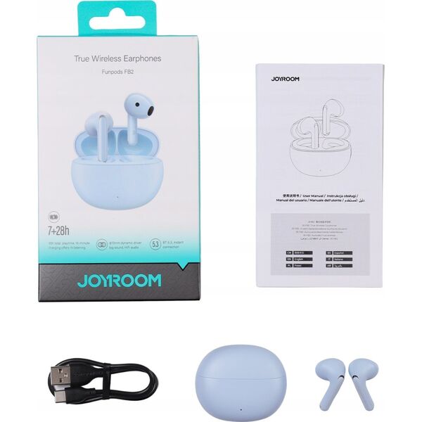 Słuchawki Joyroom Funpods JR-FB2 niebieskie 13230775 6956116758110