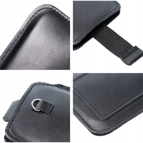 OEM Skórzana uniwersalna wsuwka z pull-up - ROYAL / czarny - Rozmiar 2XL+tall - SAMSUNG S21 ULTRA / HUAWEI P Smart 2021 / XIAOMI Redmi 12 / OPPO A98 5G 13231952 5903396224119