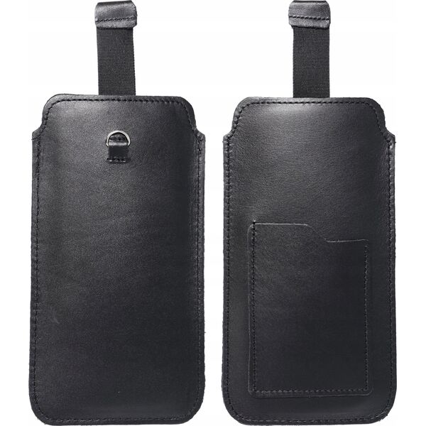 OEM Skórzana uniwersalna wsuwka z pull-up - ROYAL / czarny - Rozmiar 2XL+tall - SAMSUNG S21 ULTRA / HUAWEI P Smart 2021 / XIAOMI Redmi 12 / OPPO A98 5G 13231952 5903396224119