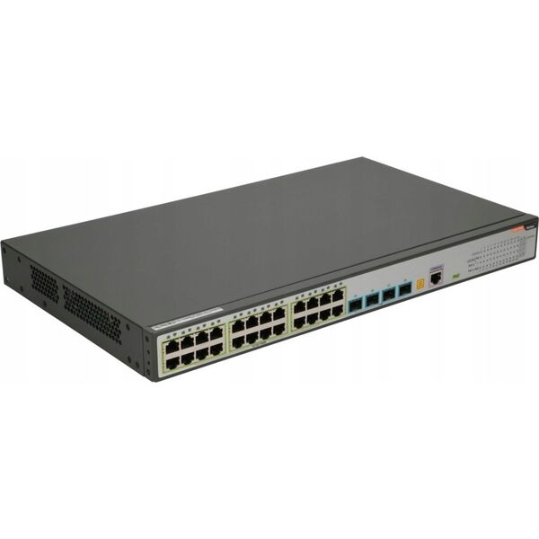 Switch Fiberhome FiberHome S4820-28T-X-PE-AC łącza sieciowe Zarządzany L2/L3 Gigabit Ethernet (10/100/1000) Obsługa PoE 1U Czarny, Szary 13234363 6975489914237