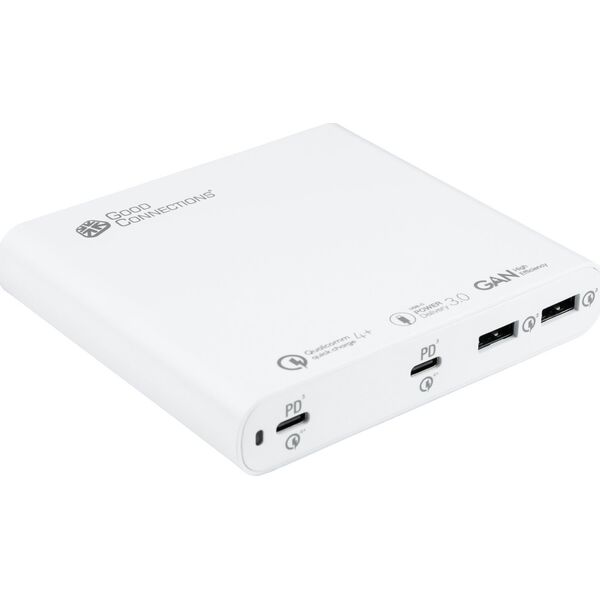 Ładowarka Good Connections GoodConnections USB Desktop Schnellladestation 120W 4-Port 2xUSB-C/2xUSB-A QC4.0 Weiß 13234393 4014619553150