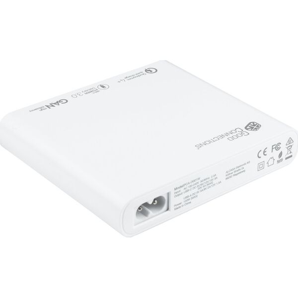 Ładowarka Good Connections GoodConnections USB Desktop Schnellladestation 120W 4-Port 2xUSB-C/2xUSB-A QC4.0 Weiß 13234393 4014619553150