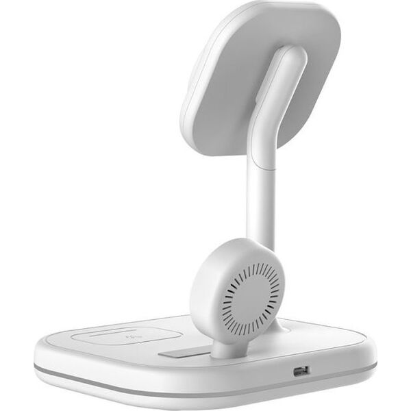 Ładowarka Tech-Protect Ładowarka bezprzewodowa Tech-Protect QI15W-A27 3in1 Magnetic MagSafe Wireless Charger White 13237505 9490713934647