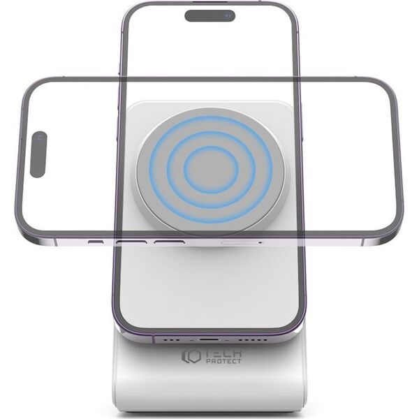 Ładowarka Tech-Protect Ładowarka bezprzewodowa MagSafe Tech-Protect Qi15W-A23 Magnetic Wireless Charger White 13237508 9490713934364