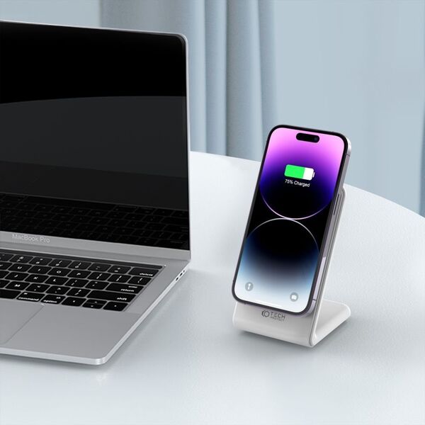 Ładowarka Tech-Protect Ładowarka bezprzewodowa MagSafe Tech-Protect Qi15W-A23 Magnetic Wireless Charger White 13237508 9490713934364