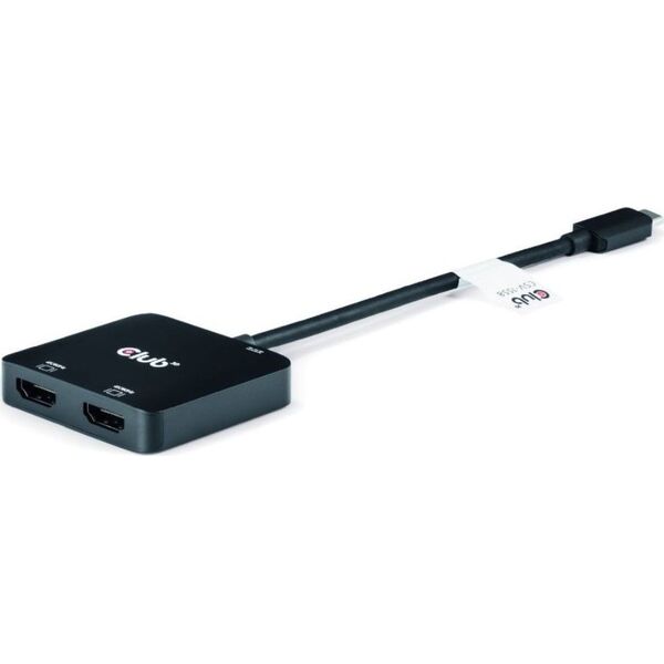 HUB USB Club 3D Club3D MST-Hub USB 3.2 Typ C > 2x HDMI 4K60Hz +100W PD St/Bu retail 13238168 8719214472979