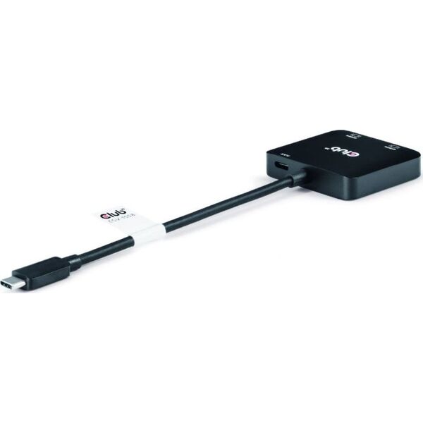HUB USB Club 3D Club3D MST-Hub USB 3.2 Typ C > 2x HDMI 4K60Hz +100W PD St/Bu retail 13238168 8719214472979