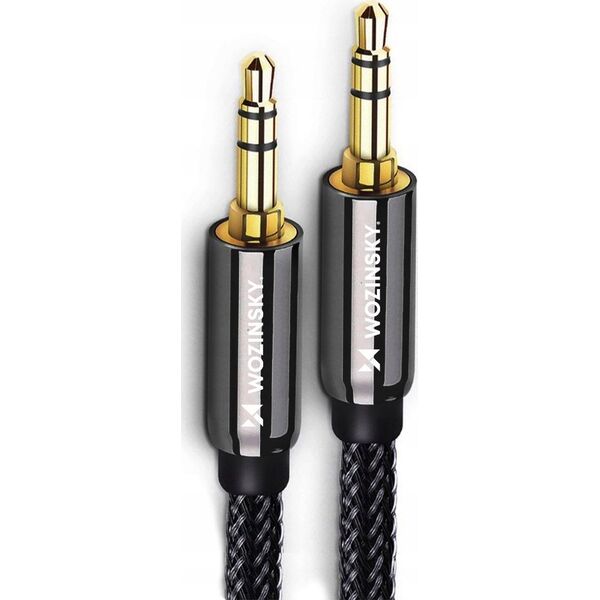 Kabel Wozinsky WOZINSKY UNIWERSALNY KABEL MINI JACK 2X KABEL AUX 2 M CZARNY 13240739 5907769307447
