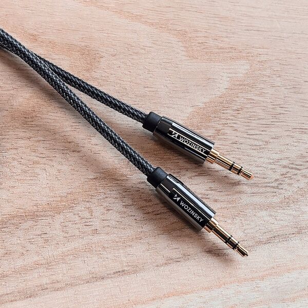 Kabel Wozinsky WOZINSKY UNIWERSALNY KABEL MINI JACK 2X KABEL AUX 2 M CZARNY 13240739 5907769307447