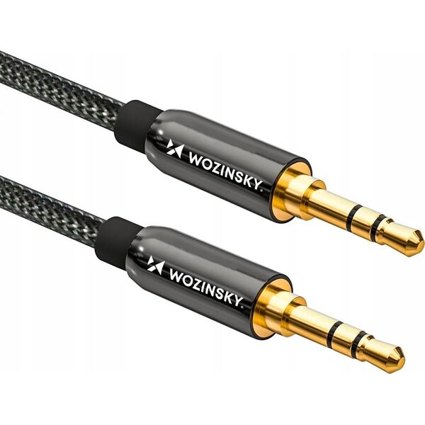 Kabel Wozinsky WOZINSKY UNIWERSALNY KABEL MINI JACK 2X KABEL AUX 2 M CZARNY 13240739 5907769307447