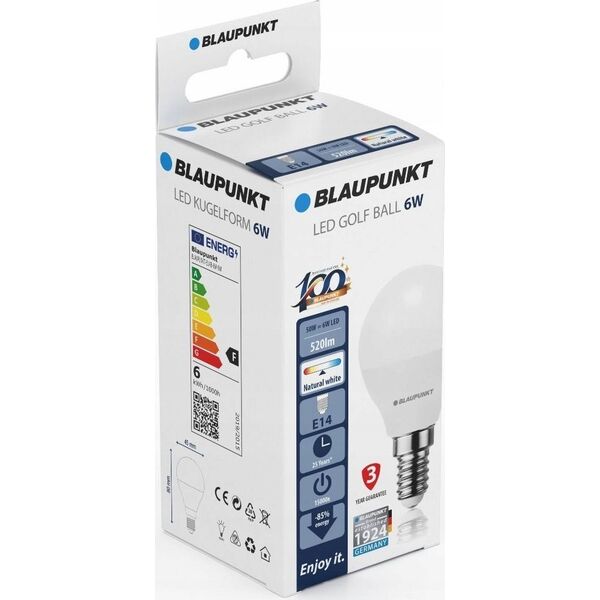 Blaupunkt Żarówka Blaupunkt LED E14 Ball 6W NW 13240934 5907622677663