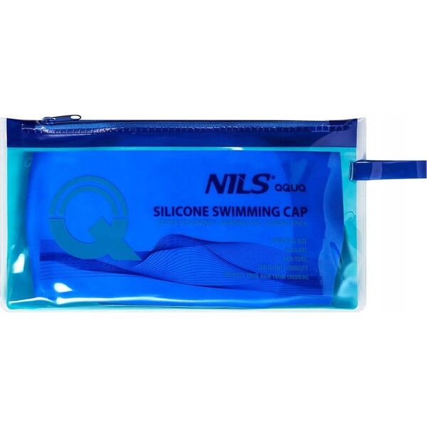 Nils Extreme NQC JEDNOKOLOROWY NIEBIESKI CZEPEK SILIKONOWY DO DŁUGICH WŁOSÓW NILS AQUA 13241087 5907695530506