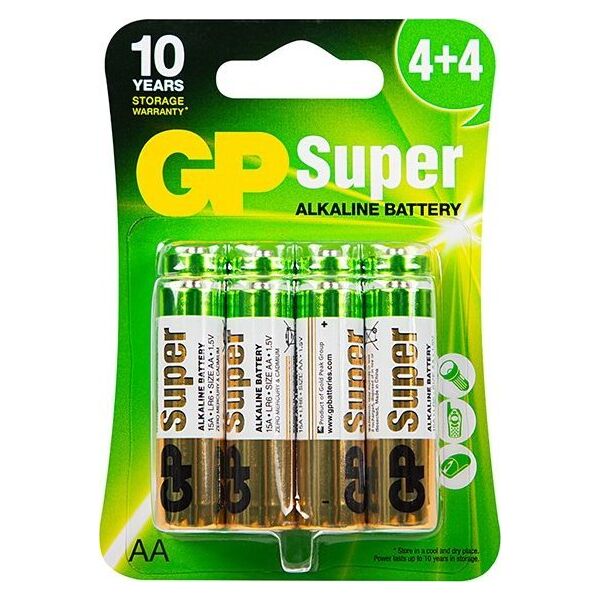Blow 82-627# Bateria alkaliczna aa 1.5 lr6 gp super 8szt 13241891 4891199216886