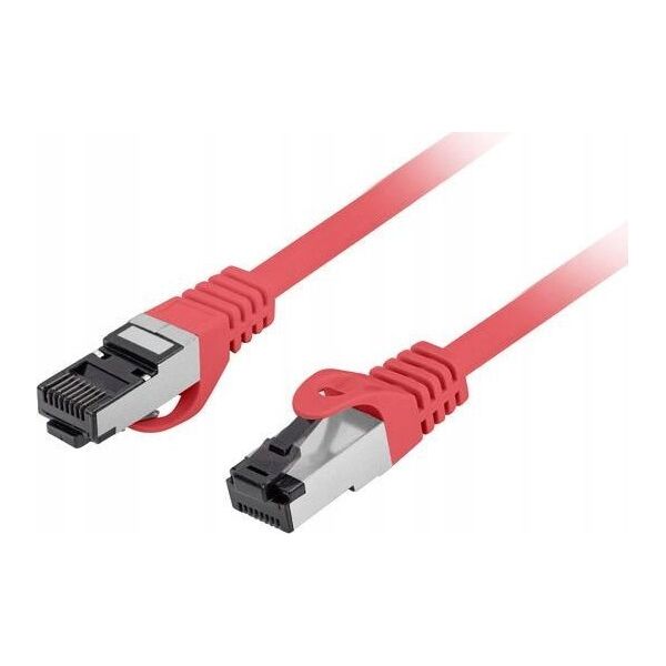 Lanberg Patchcord Lanberg S/FTP kat.8.1 0,25m LSZH CU fluke passed czerwony 13242590 5901969440713