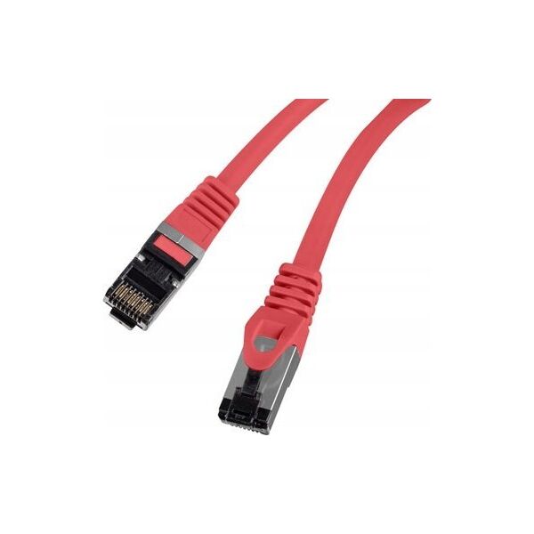 Lanberg Patchcord Lanberg S/FTP kat.8.1 0,25m LSZH CU fluke passed czerwony 13242590 5901969440713
