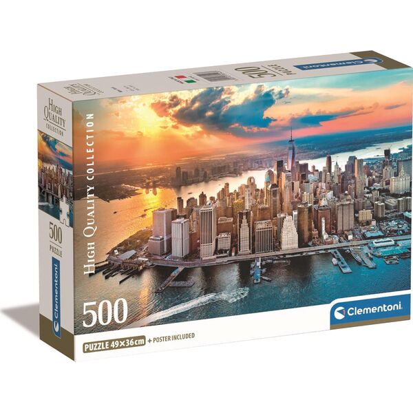 Clementoni Puzzle 500 elementów Compact New York 13244897 8005125355433