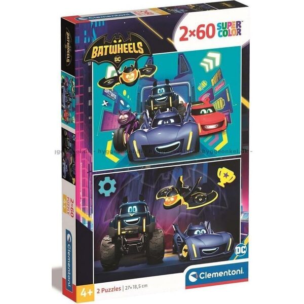 Clementoni Puzzle 2x60 elementów Batwheels 13244912 8005125248124