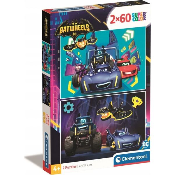 Clementoni Puzzle 2x60 elementów Batwheels 13244912 8005125248124