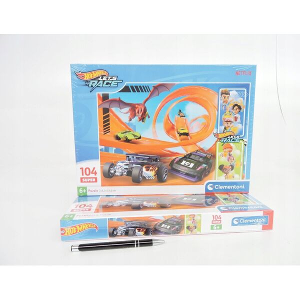 Clementoni Puzzle Hot Wheels 104 elementy Super Kolor 13244915 8005125257768