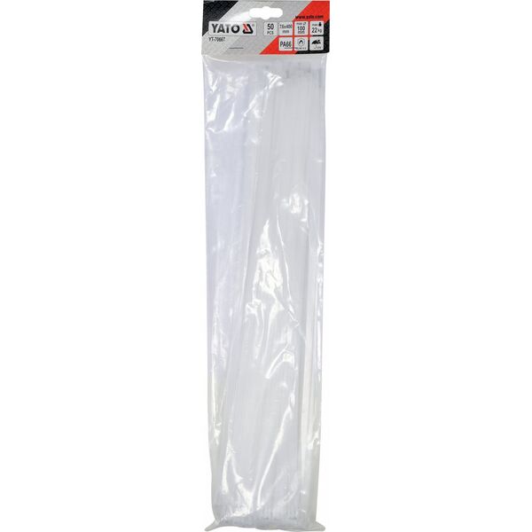 Organizer Yato YATO OPASKA PLASTIKOWA SAMOZACISKOWA 7,6*400 /50szt 13246487 5906083105616