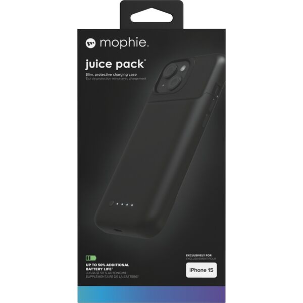 Mophie Mophie Juice Pack (2400 mAh) - obudowa z wbudowanym powerbankiem do iPhone 15 13246705 840390310033
