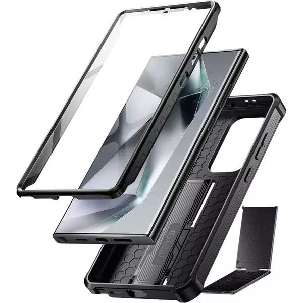 4kom.pl Etui obudowa Kevlar Cam+ do Samsung Galaxy S24 Ultra Black 13247381 5906203690824