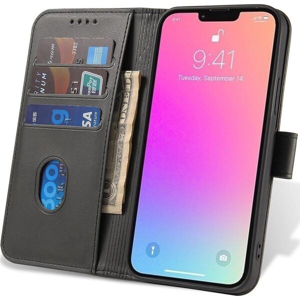 Hurtel Etui z klapką i portfelem Magnet Case do Tecno Pop 7 - czarne 13248063 9145576282977