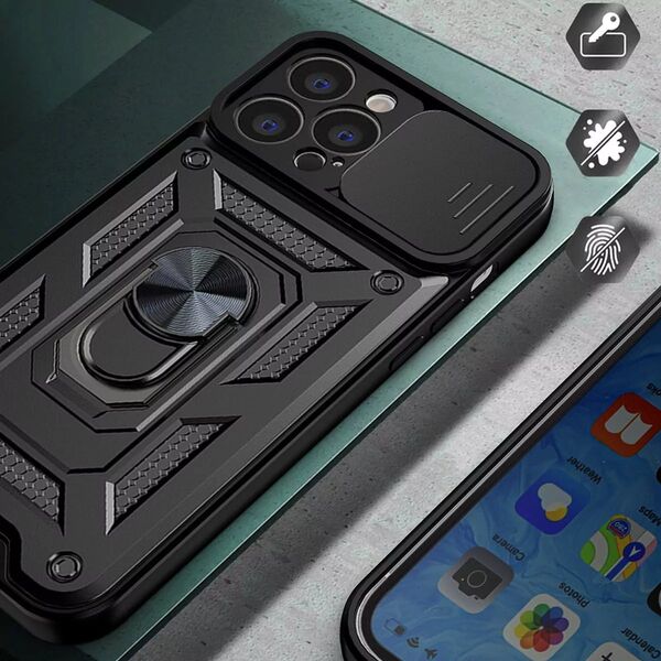 Hurtel Hybrid Armor Camshield Etui Huawei Nova Y90 Pancerny Pokrowiec Z Osłoną Na Aparat Czarne 13248093 9145576272992