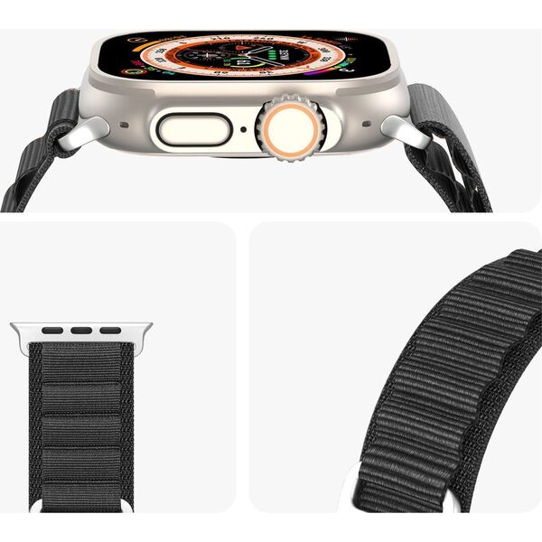 Dux Ducis Sportowy pasek ze sprzączką do Apple Watch Ultra / 9 / 8 / 7 / 6 / SE / 5 / 4 / 3 / 2 / 1 (42, 44, 45, 49 mm) Dux Ducis Strap GS Version - czarny 13249822 6934913026908