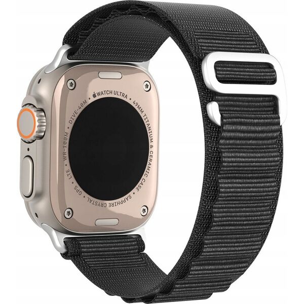 Dux Ducis Sportowy pasek ze sprzączką do Apple Watch Ultra / 9 / 8 / 7 / 6 / SE / 5 / 4 / 3 / 2 / 1 (42, 44, 45, 49 mm) Dux Ducis Strap GS Version - czarny 13249822 6934913026908