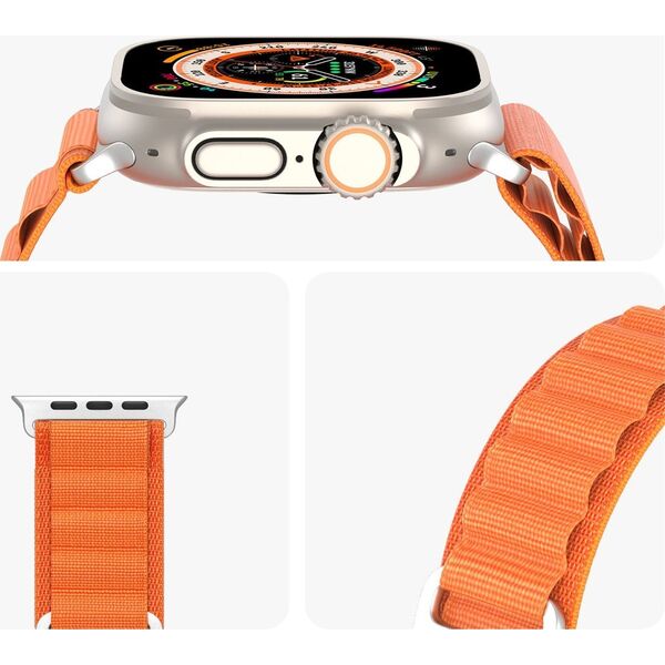 Dux Ducis Sportowy pasek ze sprzączką do Apple Watch 9 / 8 / 7 / 6 / SE / 5 / 4 / 3 / 2 / 1 (41, 40, 38 mm) Dux Ducis Strap GS Version - pomarańczowy 13249893 6934913026878