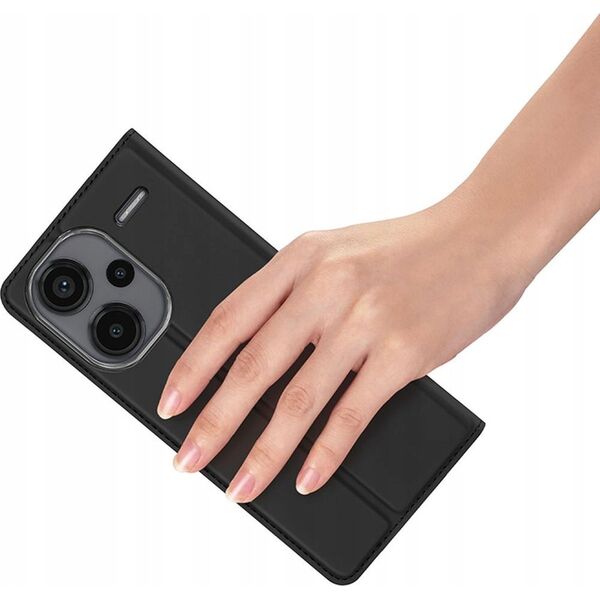 Dux Ducis Etui Dux Ducis Skin Pro z klapką i miejscem na kartę na Xiaomi Redmi Note 13 Pro+ 5G - czarne 13249922 6934913009161