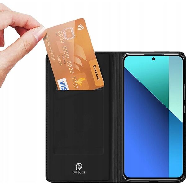 Dux Ducis Etui Dux Ducis Skin Pro z klapką i miejscem na kartę na Xiaomi Redmi Note 13 4G - czarne 13249926 6934913009079