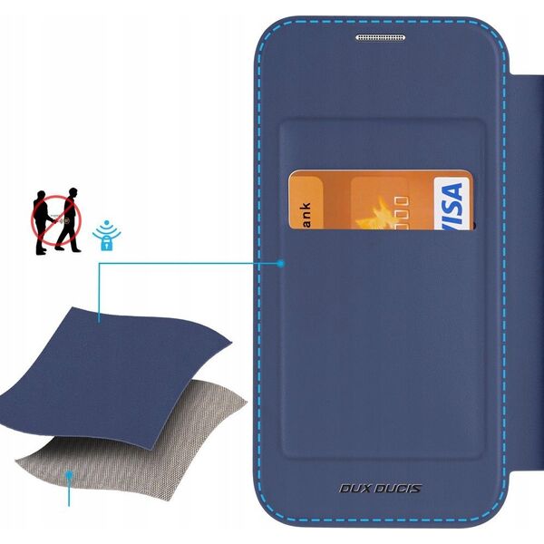 Dux Ducis Etui Dux Ducis Skin X Pro do Samsung S24+ z magnetycznym ringiem i klapką - niebieskie 13249959 6934913021668