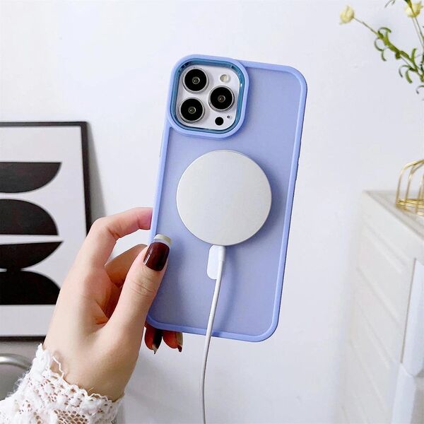 Hurtel Magnetyczne etui z MagSafe Color Matte Case do iPhone 15 Plus - burgundowe 13250012 9145576280126