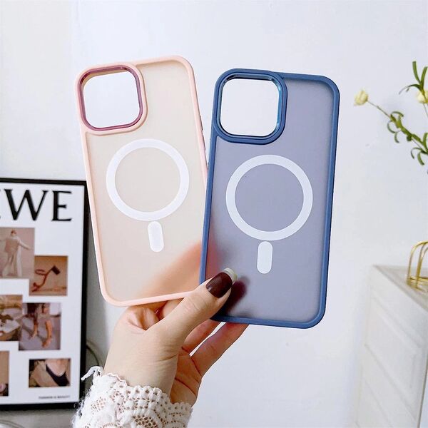 Hurtel Magnetyczne etui z MagSafe Color Matte Case do iPhone 15 Plus - zielone 13250014 9145576280102