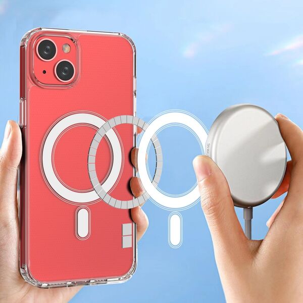Hurtel Etui magnetyczne Clear Magnetic Case z MagSafe do iPhone 15 Plus - przezroczyste 13250029 9145576280430