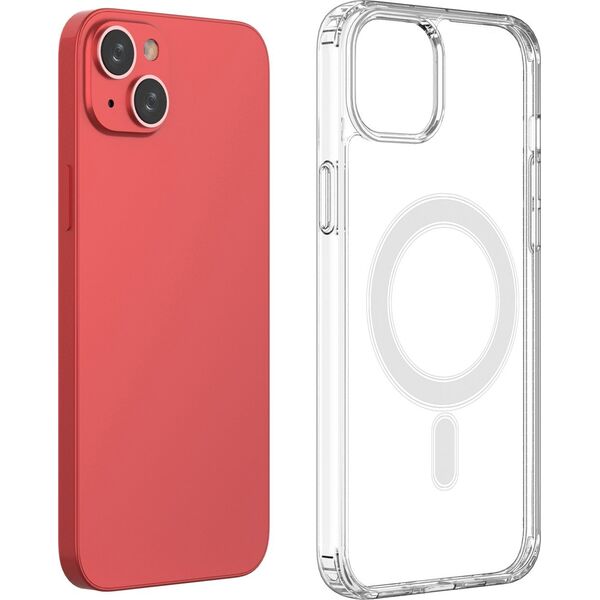 Hurtel Etui magnetyczne Clear Magnetic Case z MagSafe do iPhone 15 Plus - przezroczyste 13250029 9145576280430