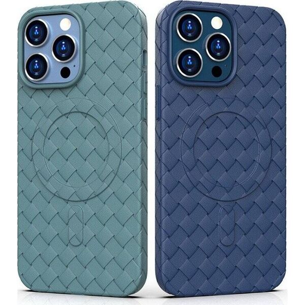 Hurtel Plecione etui MagSafe Woven Case do iPhone 15 Pro - fioletowe 13250086 9145576281338