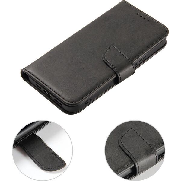 Hurtel Etui z klapką i portfelem Magnet Case do Realme 11 - czarne 13250108 9145576283035